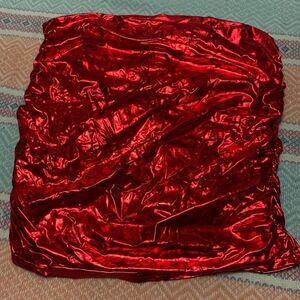 SHEIN red faux leather shirt never worn size 3x
